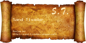 Sand Tivadar névjegykártya